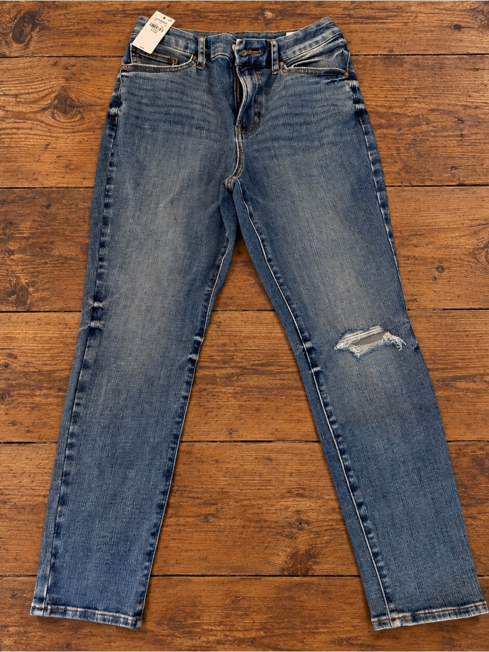 NWT Express Flex Jeans Medium Wash Distressed Knee M/S